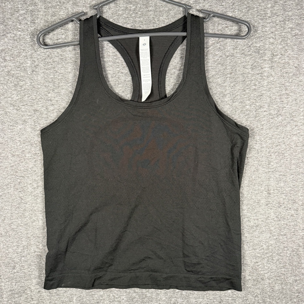 Lululemon Swiftly Tech Racerback Tank Top Womens 8 Black Running Yoga Workout